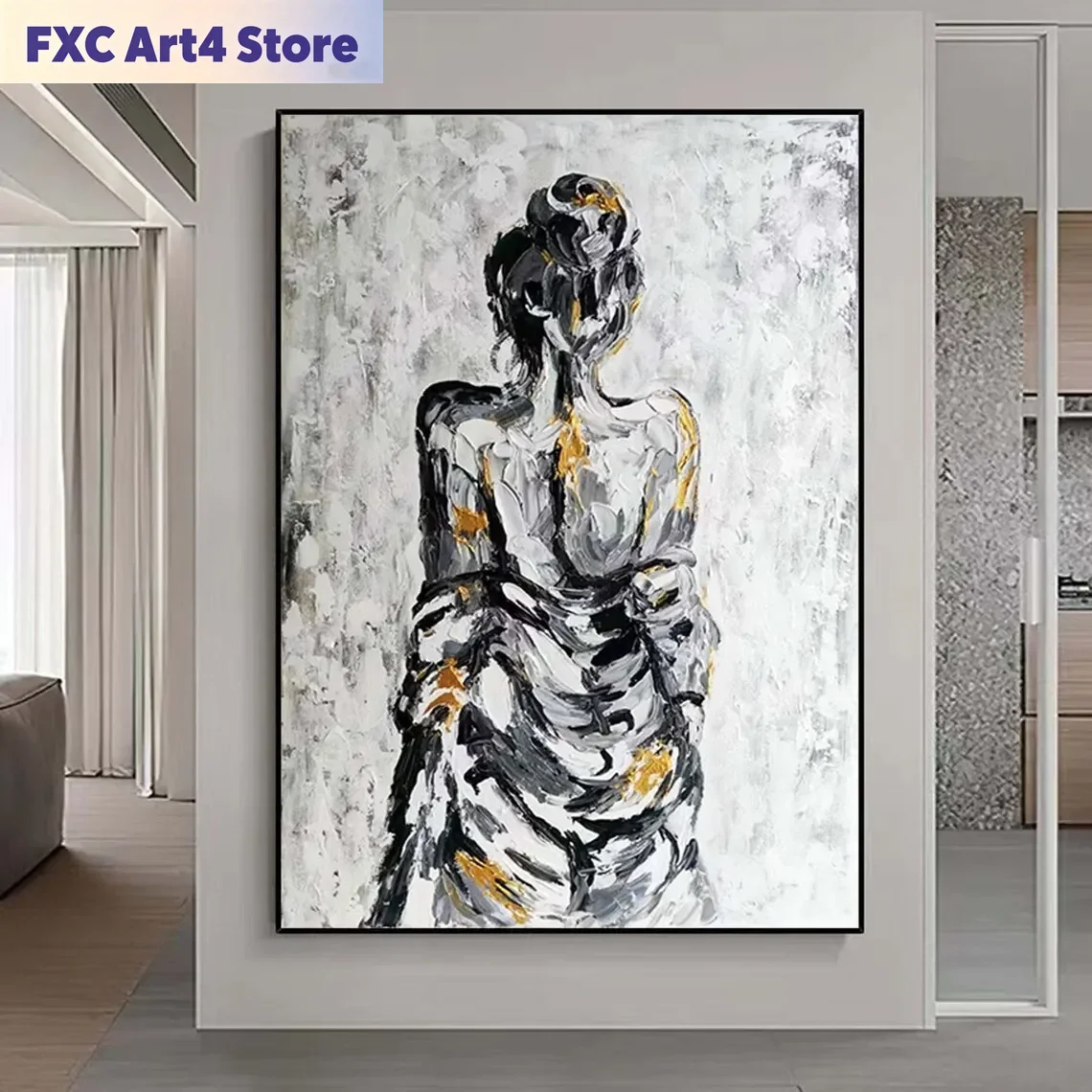 Painting Knife Palette - Pintura abstrata de rosto de Bela