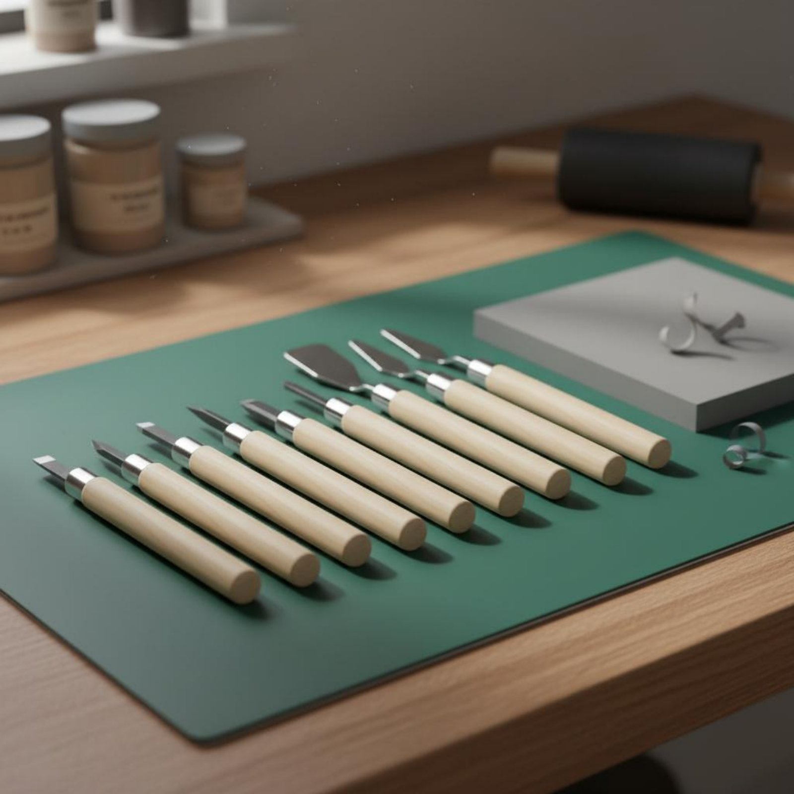Linocut Carving Tool - Kit de Escultura em Linóleo com