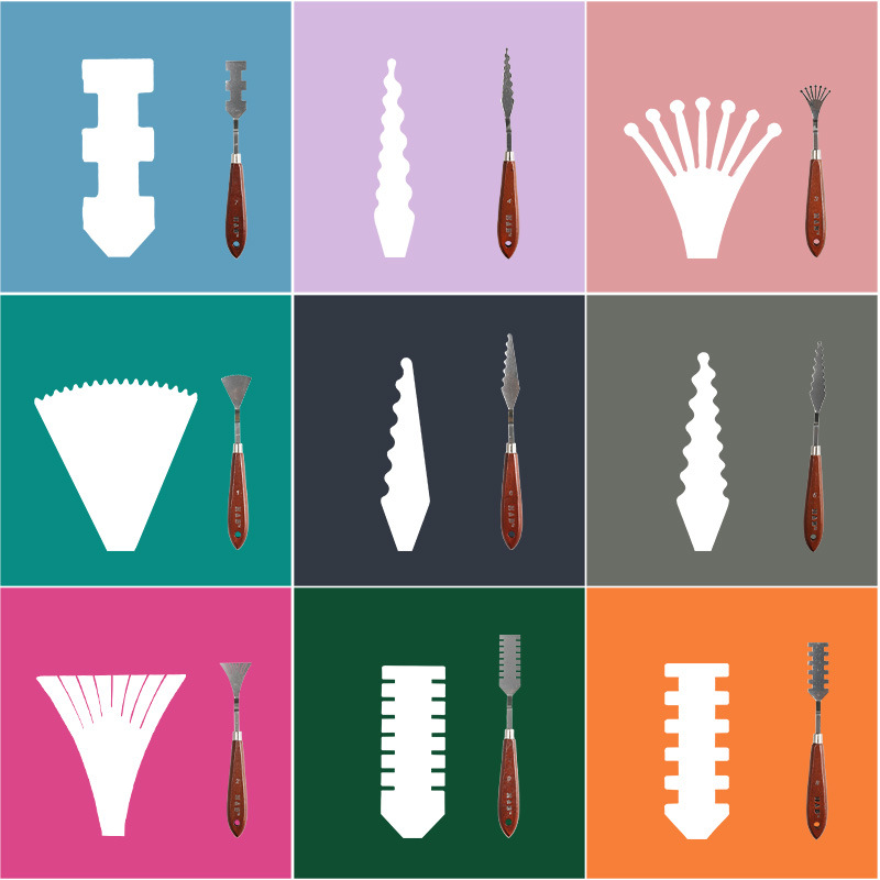 Painting Knife Palette - Conjunto de faca de paleta de