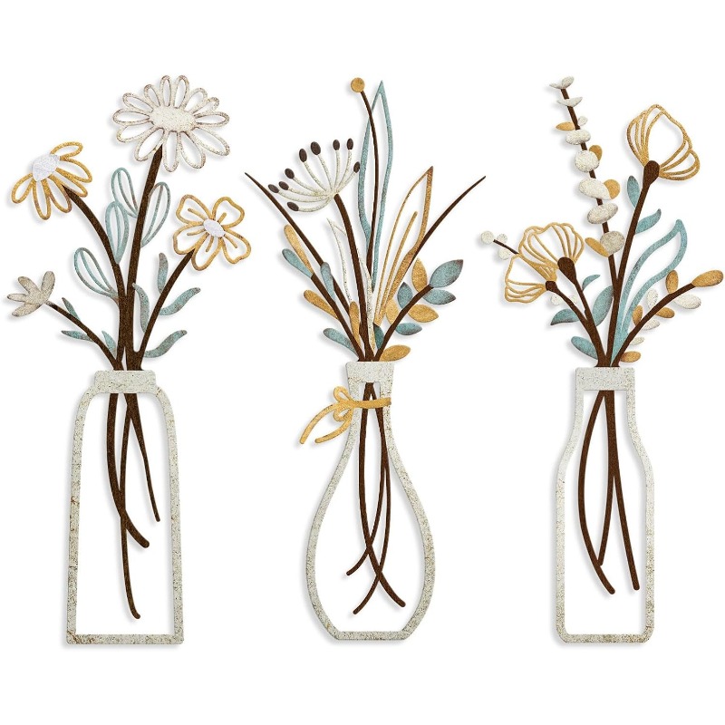Art Craft Flower - Conjunto de 3 Peças de Flores