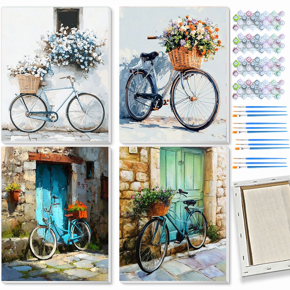 Art Craft Idea - Pintura por Números CHENISTORY: Bicicleta, Paisagem
