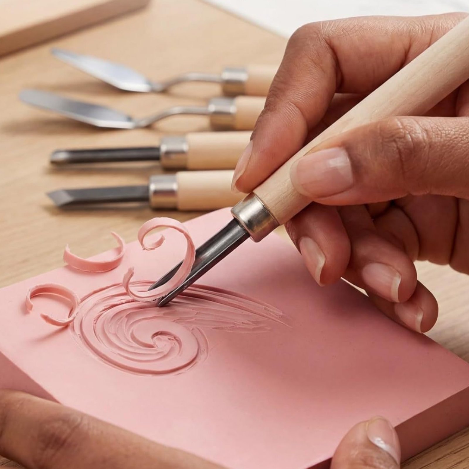 Linocut Carving Tool - Kit de Escultura em Linóleo com