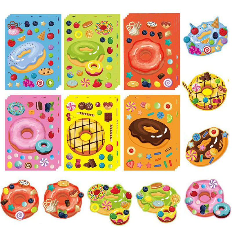 Art Craft 5 Year Old - Faça um rosto donut adesivos para
