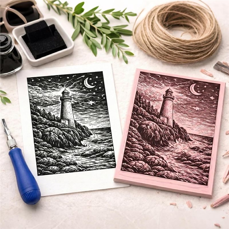 Linóleo Fresco para Kit de Imp - Linocut Carving Tool avaliação e preço