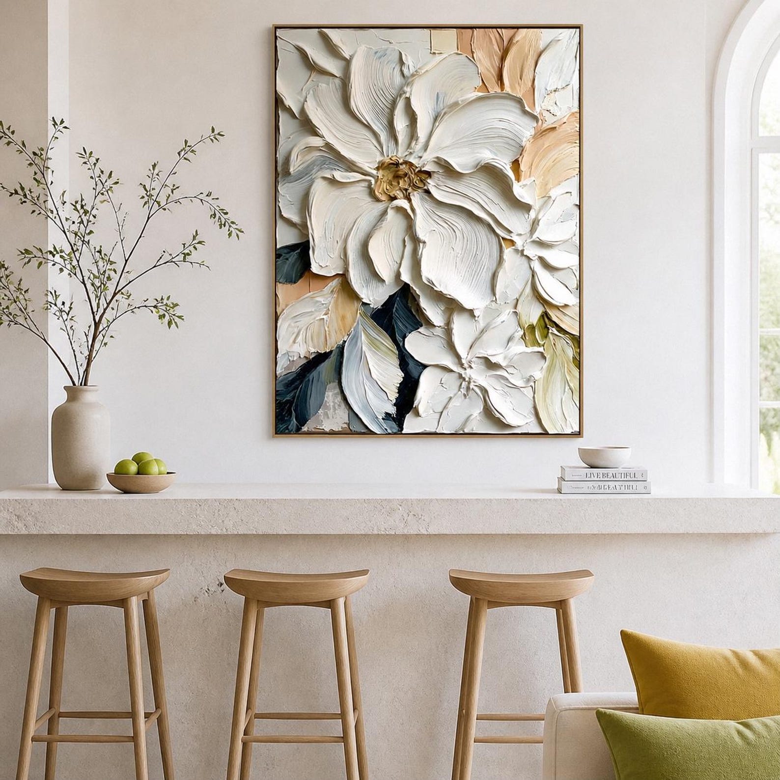 Pintura a óleo floral 3D abstr - Painting Knife Palette avaliação e preço