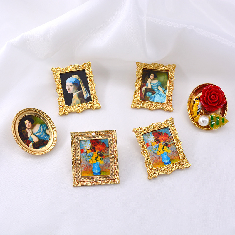 Arte pintura a óleo broches co - Art Portfolio Bag avaliação e preço