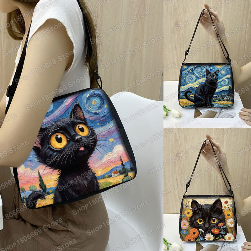 Pintura a óleo van gogh gato p - Art Portfolio Bag avaliação e preço